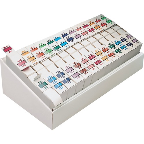 A-Z Bar-Style End Tab Labels, Assorted, 13000/box