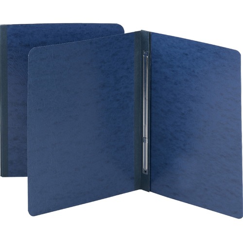 Side Opening Pressboard Report Cover, Prong Fastener, Letter, Dark Blue