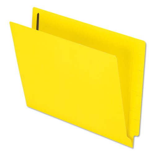 Reinforced End Tab Expansion Folders, Two Fasteners, Letter, Yellow, 50/box