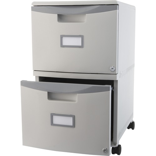 Two-Drawer Mobile Filing Cabinet, 14-3/4w X 18-1/4d X 26h, Gray