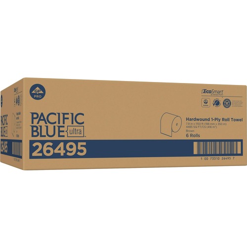 Pacific Blue Ultra Paper Towels, Natural, 7.87 X 1150 Ft, 6 Roll/carton