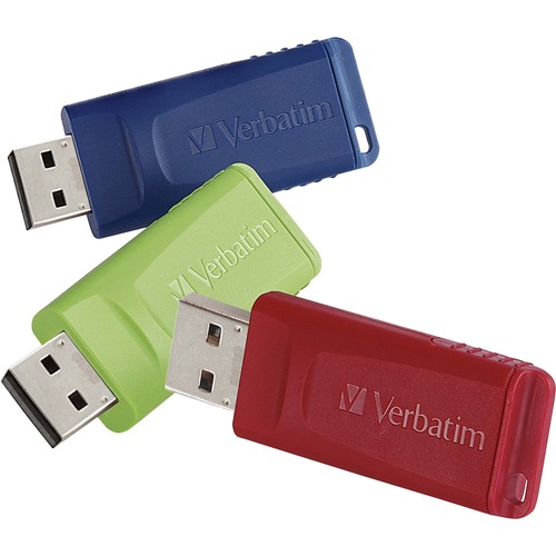 Store 'n' Go Usb Flash Drive, 32gb, Blue, Green, Red, 3/pack