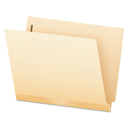 Laminated Spine End Tab Folder With 1 Fastener, 11 Pt Manila, Letter, 50/box