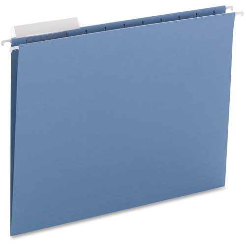 Color Hanging Folders With 1/3-Cut Tabs, 11 Pt. Stock, Blue, 25/bx