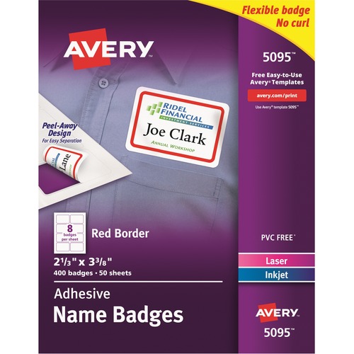 BADGE,ADHESIVE,RD BRDR,100