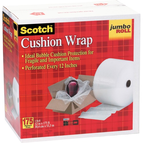 Cushion Wrap, Jumbo Roll, Perforated, 12"x175'