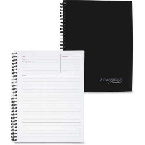 Limited Meeting Notebook, 9-1/2"x7-1/4", Rld, 80Pgs, BK