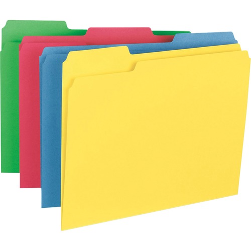 File Folders, HvyWeight, Ltr, 1/3Cut, 14pt, 50/BX, Assorted