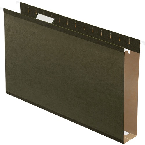 Reinforced 2" Extra Capacity Hanging Folders, Legal, Standard Green, 25/box