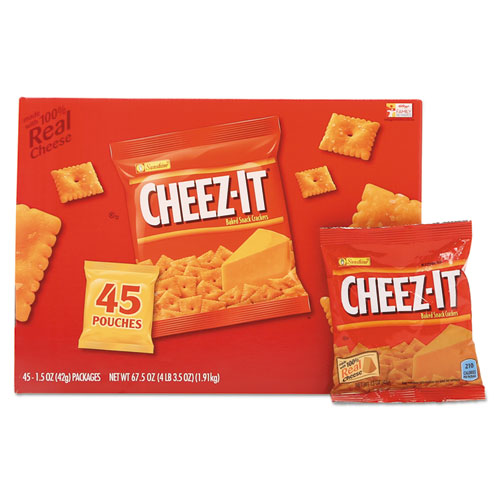 Cheez-It Crackers, Original, 1.5 Oz Pack, 45 Packs/carton