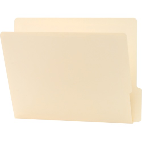 END TAB FOLDERS, REINFORCED 1/3-CUT BOTTOM POSITION TAB, LETTER, MANILA, 100/BOX