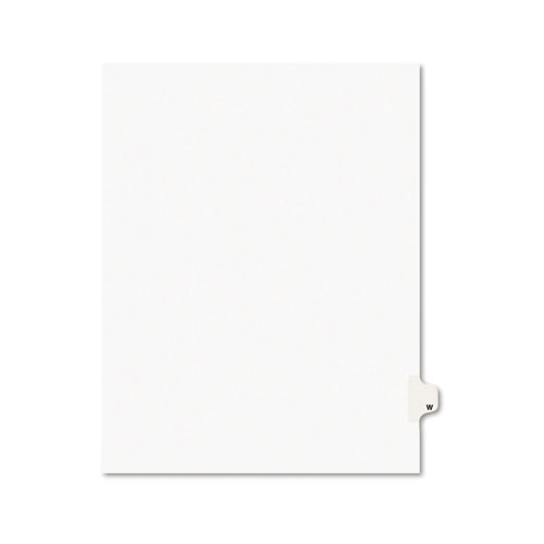 Avery-Style Legal Exhibit Side Tab Dividers, 1-Tab, Title W, Ltr, White, 25/pk