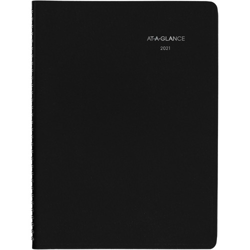 WEEKLY APPOINTMENT BOOK, 11 X 8, BLACK, 2021