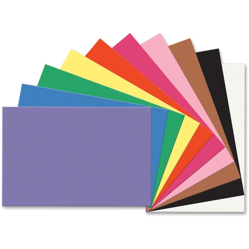Construction Paper, 58 Lbs., 24 X 36, Assorted, 50 Sheets/pack