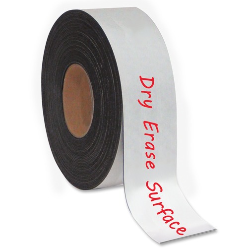 Dry Erase Magnetic Tape Roll, White, 1" X 50 Ft.