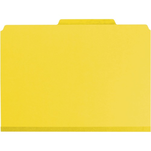 3" Expansion Classification Folders, 2/5 Cut, Legal, 8-Section, Yellow, 10/box