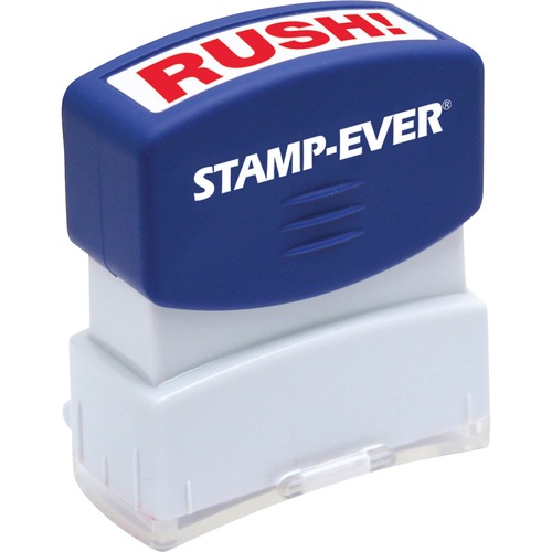 Stamp, Pre-Inked, "RUSH!", 9/16"x1-11/16" Imp, Red