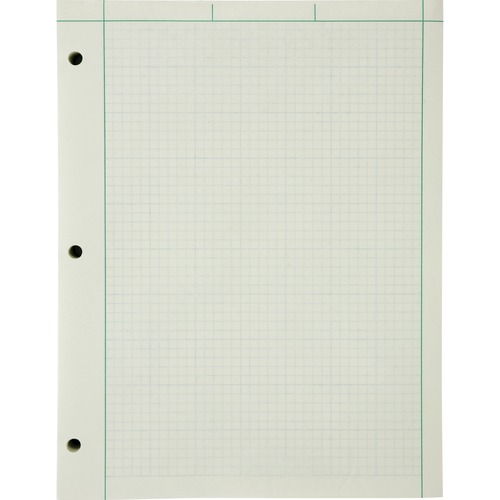 Engineer Pads,Ruled 5x5 Sq/Inch,200 Shts/Pad,8-1/2"x11",GN