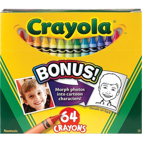 Classic Color Crayons In Flip-Top Pack With Sharpener, 64 Colors