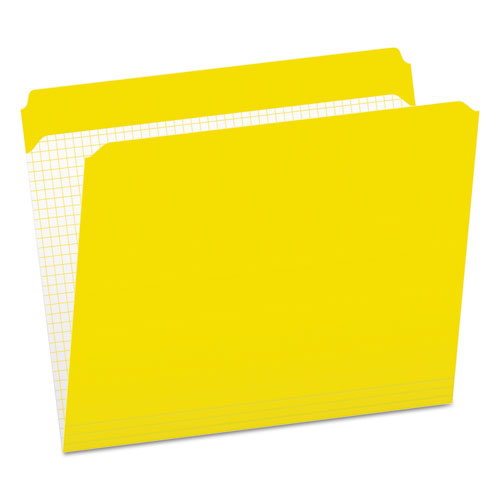 Reinforced Top Tab File Folders, Straight Cut, Letter, Yellow, 100/box