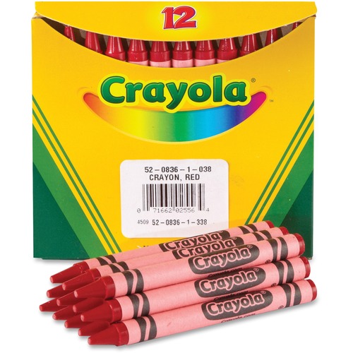 Bulk Crayons, 12/BX, Red