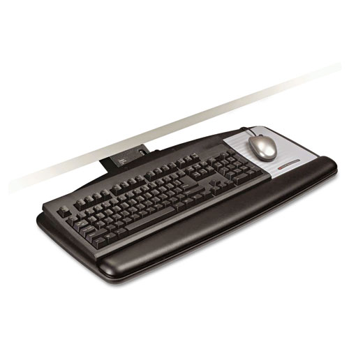Sit/stand Easy Adjust Keyboard Tray, Standard Platform, 25 1/2w X 12d, Black