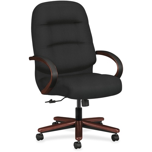 Exec High-back Chair,Loop Arms,26-1/4"x29-3/4"x46-1/2",MY/BK