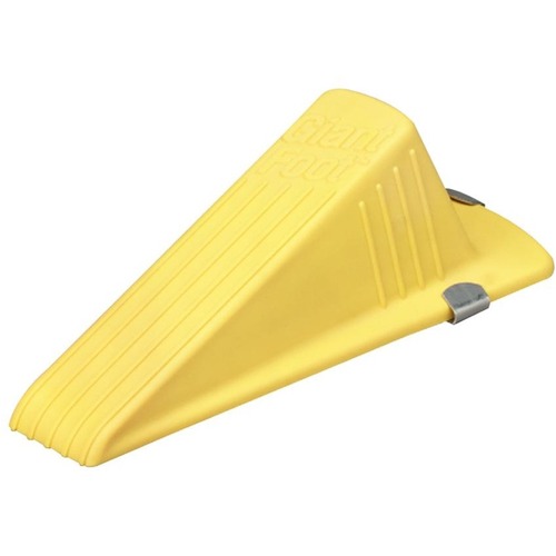 Doorstop, w/Magnetic Attachment, 3-1/2"x6-3/4"x2", Yellow