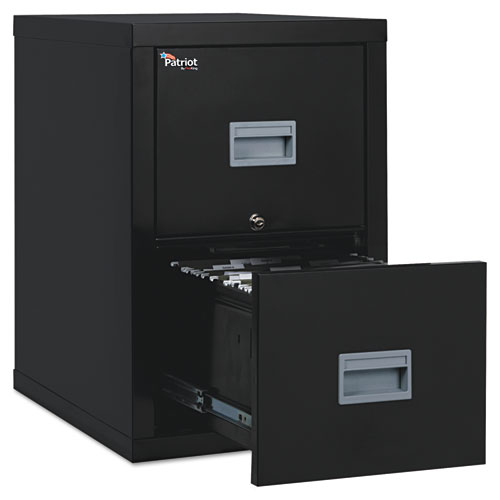 PATRIOT INSULATED TWO-DRAWER FIRE FILE, 17 3/4W X 25D X 27 3/4H, BLACK