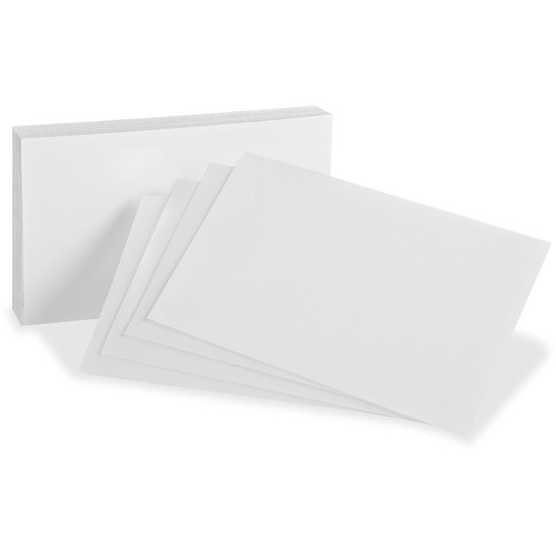 Blank Index Cards, 3"x5", 300/PK, White