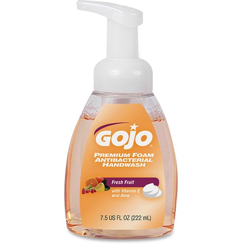 Premium Foam Antibacterial Hand Wash, Fresh Fruit Scent, 7.5 Oz Pump, 6/carton