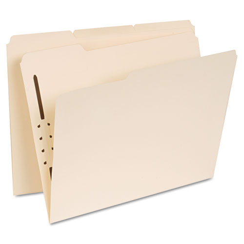 Manila Folders, One Fastener, 1/3 Tab, Letter, 50/box