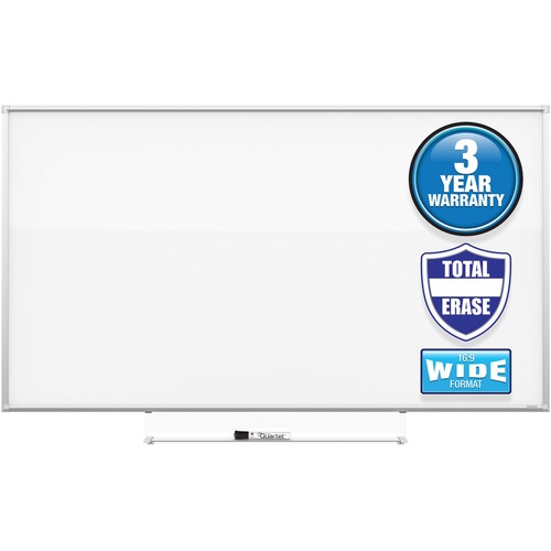 Dry-Erase Board, Total Erase, Wide Format, 28"Wx50"L, White