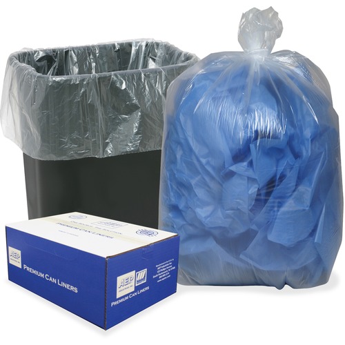 LINEAR LOW-DENSITY CAN LINERS, 16 GAL, 0.6 MIL, 24" X 33", CLEAR, 500/CARTON