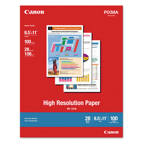 High Resolution Paper, Matte, 8-1/2 X 11, 28 Lb., White, 100 Sheets/pack