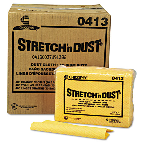 Stretch 'n Dust Cloths, 12 3/5 X 17, Yellow, 400/carton