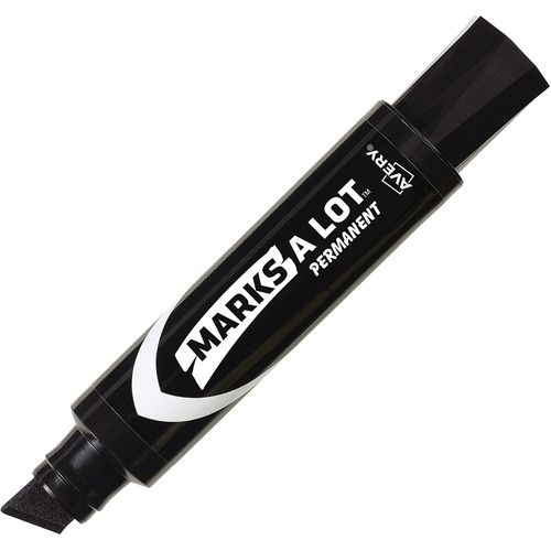 MARKS A LOT JUMBO DESK-STYLE PERMANENT MARKER, EXTRA-BROAD CHISEL TIP, BLACK