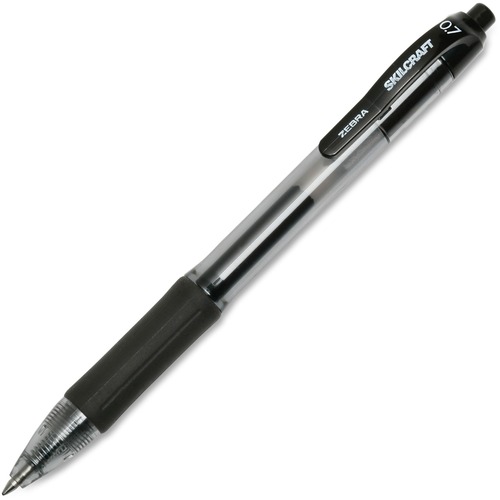 7520016473133, RETRACTABLE GEL PEN, MEDIUM POINT, BLACK, DOZEN