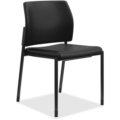 Accommodate Series Armless Guest Chair, Black Vinyl