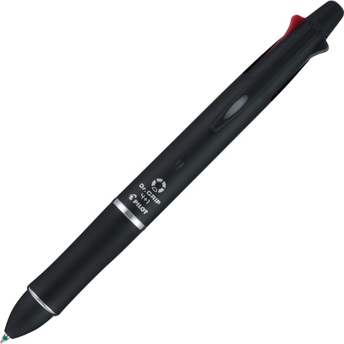 Dr. Grip 4 + 1 Multi-Function Pen/pencil, 4 Assorted Inks, Black Barrel