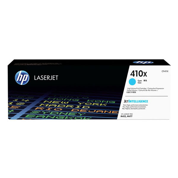 Hewlett-Packard  Toner Cartridge, HP 410X, 5000 Page Yield, Cyan