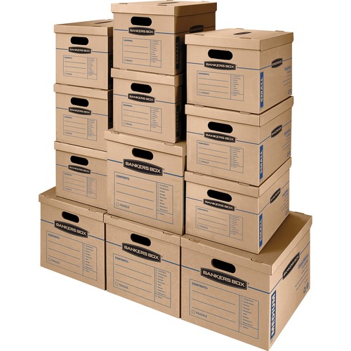Smoothmove Classic Moving Boxes, 8-Sm: 15l X 12w X 10h, 4-Med: 18l X 15w X 14h