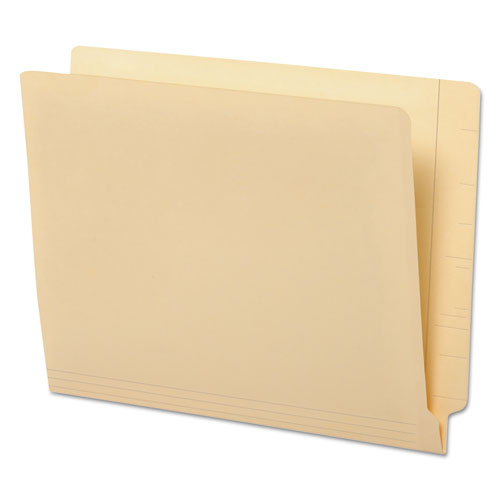 Manila Reinforced Shelf Folder, Nine Inch High Front, Letter, 100/box