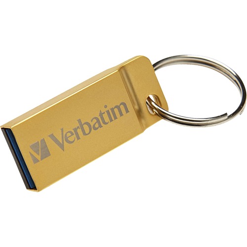 Flash Drive, Seamless Metal Case, USB, 32GB, Gold