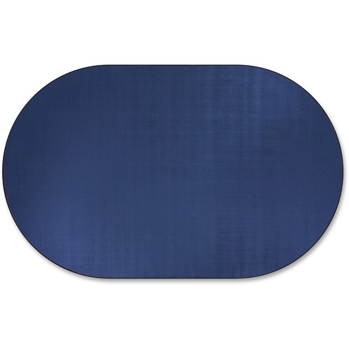 Solids Traditional Rub, Oval, 7'6x12', Oval, Royal Blue