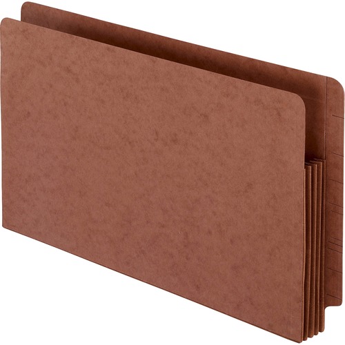 Heavy-Duty End Tab File Pockets, Straight Cut, 1 Pocket, Legal, Brown