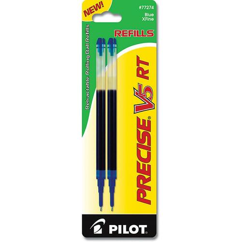 Refill For Precise V5 Rt Rolling Ball, Extra Fine, Blue Ink, 2/pack