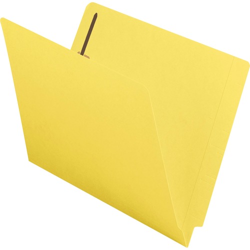 Two-Inch Capacity Fastener Folders, End Tab, Straight, Letter, Yellow, 50/box