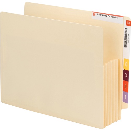 File Pockets, End Tab, 5-1/4" Exp, Ltr, 10/BX, MLA