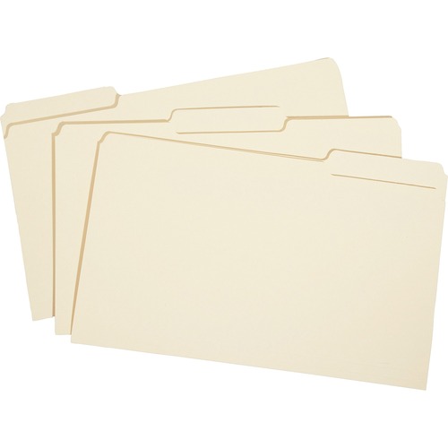 7530002822508, LIGHT-DUTY FILE FOLDER, 1/3 CUT, LEGAL, MANILA, 100/BOX